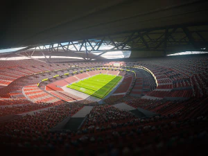 football soccer stadium game ready 3D Model