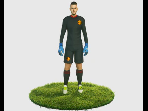 デ・ヘア ゴールキーパー サッカー選手 3Dモデル