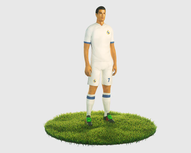 ronaldo football player 3D Model .c4d .max .obj .3ds .fbx .stl .blend 