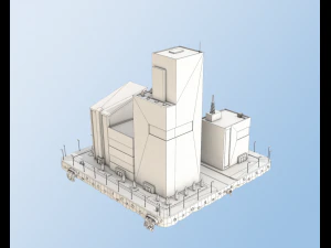 low poly city buildings 3D Model