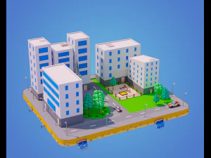 isolato a basso poli Modello 3D