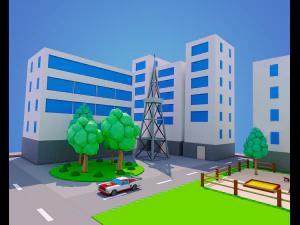 isolato a basso poli Modello 3D
