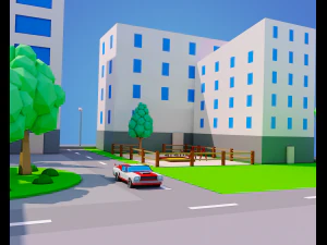 isolato a basso poli Modello 3D