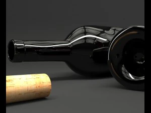 wine bottle 3D Model
