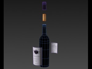 wine bottle Modello 3D