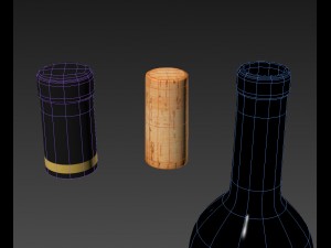 wine bottle Modello 3D