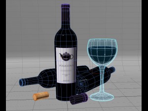wine bottle Modello 3D