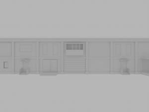 Modular walls Model 3D