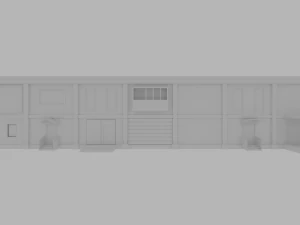 モジュール式壁 3Dモデル