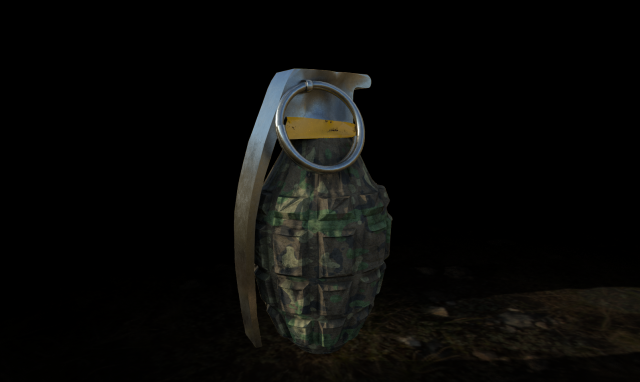grenade Modello 3D .c4d .max .obj .3ds .fbx .stl .blend 