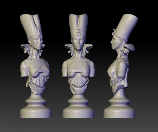 princess of egypt 3D प्रिंट मॉडल .c4d .max .obj .3ds .fbx .stl .blend 