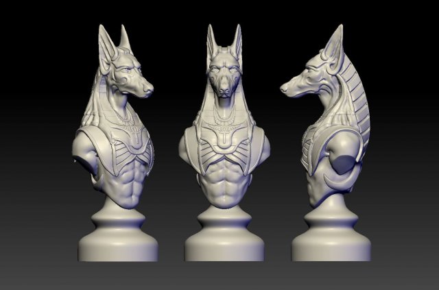 knight of egypt 3D 프린트 모델 .c4d .max .obj .3ds .fbx .stl .blend 