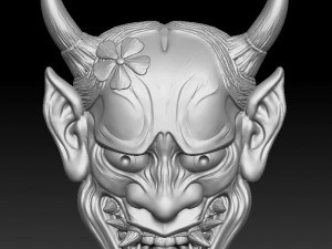 hannya mask -relief Modelo de Impressão 3D