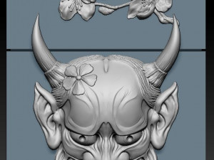 hannya mask -relief Modèles 3D en vedette