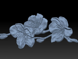 sakura- relief 3D Print Model