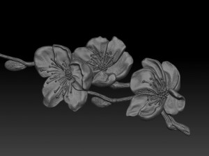 sakura- relief 3D Print Model