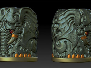 elephant - glass 2018 Modèles 3D en vedette