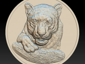 panther - medal - relief - 2019 3D 프린트 모델