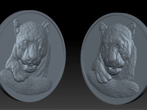panther - medal - relief - 2019 3D 打印模型