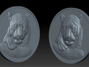 panther - medal - relief - 2019 3D Print Model