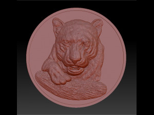 panther - medal - relief - 2019 3D 打印模型