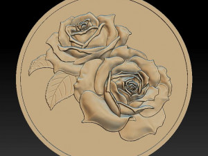 rose-silver - medal - relief - 2019 3D प्रिंट मॉडल
