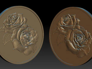 rose-silver - medal - relief - 2019 3D Print Model