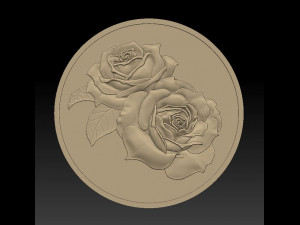 rose-silver - medal - relief - 2019 3D Принт Модель