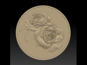 rose-silver - medal - relief - 2019 3D Print Model