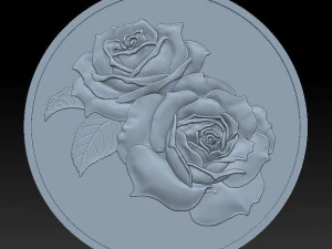 rose-silver - medal - relief - 2019 3D Print Model