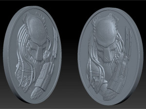 predator head- medal - relief - 2017 3Dプリントモデル