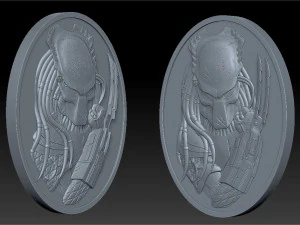 predator head- medal - relief - 2017 3D Print Model