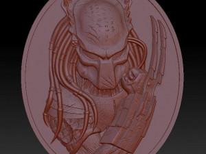 predator head- medal - relief - 2017 3Dプリントモデル