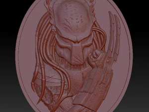 predator head- medal - relief - 2017 3D Print Model