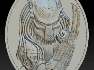predator head- medal - relief - 2017 3D Print Model