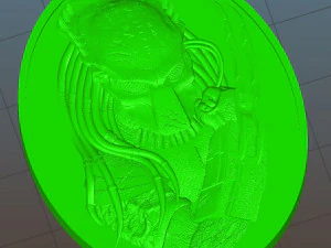 predator head- medal - relief - 2017 3D Print Model