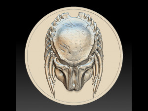 predator head - medal - relief -2017 3D Print Model