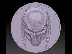 predator head - medal - relief -2017 Model do druku 3D
