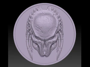 predator head - medal - relief -2017 3D Print Model