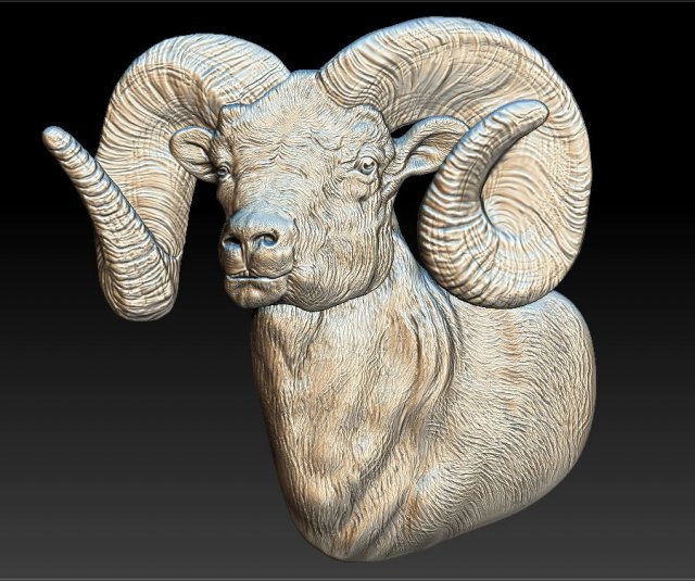 ram - relief - 2019 3D Baskı Modeli .c4d .max .obj .3ds .fbx .stl .blend 