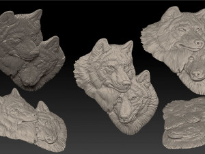 wolves - relief - 2019 Model Cetak 3D