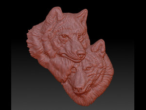 wolves - relief - 2019 Model Cetak 3D
