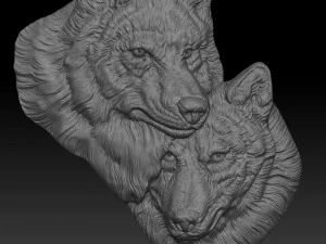 wolves - relief - 2019 3D Print Model