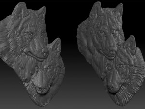 wolves - relief - 2019 Model Cetak 3D
