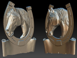 horse - for good luck - relief - 2018 Modèles 3D en vedette