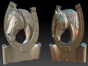 horse - for good luck - relief - 2018 3D Print Model