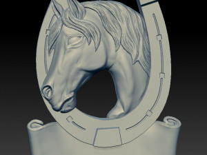 horse - for good luck - relief - 2018 Modèles 3D en vedette