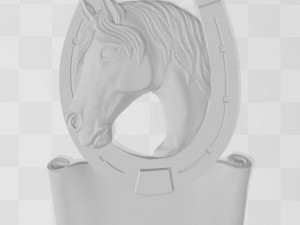 horse - for good luck - relief - 2018 Modèles 3D en vedette