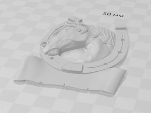 horse - for good luck - relief - 2018 3D Print Model