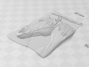 horse1 - for good luck - relief - 2018 3D Принт Модель